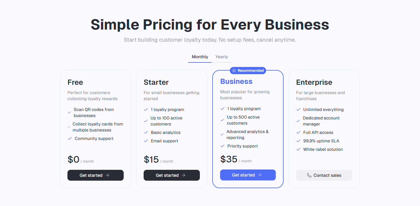 Pricing Comparison